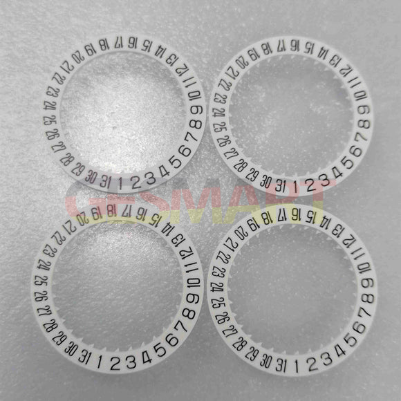 White Date Disk Wheel Date Wheel Date At 6 Generic for Miyota 8215 8200 Movement