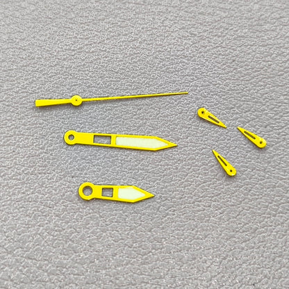 2 Sets/Pack Yellow Trim with Green Lume Watch Hands for Miyota OS10 0S10 Movement