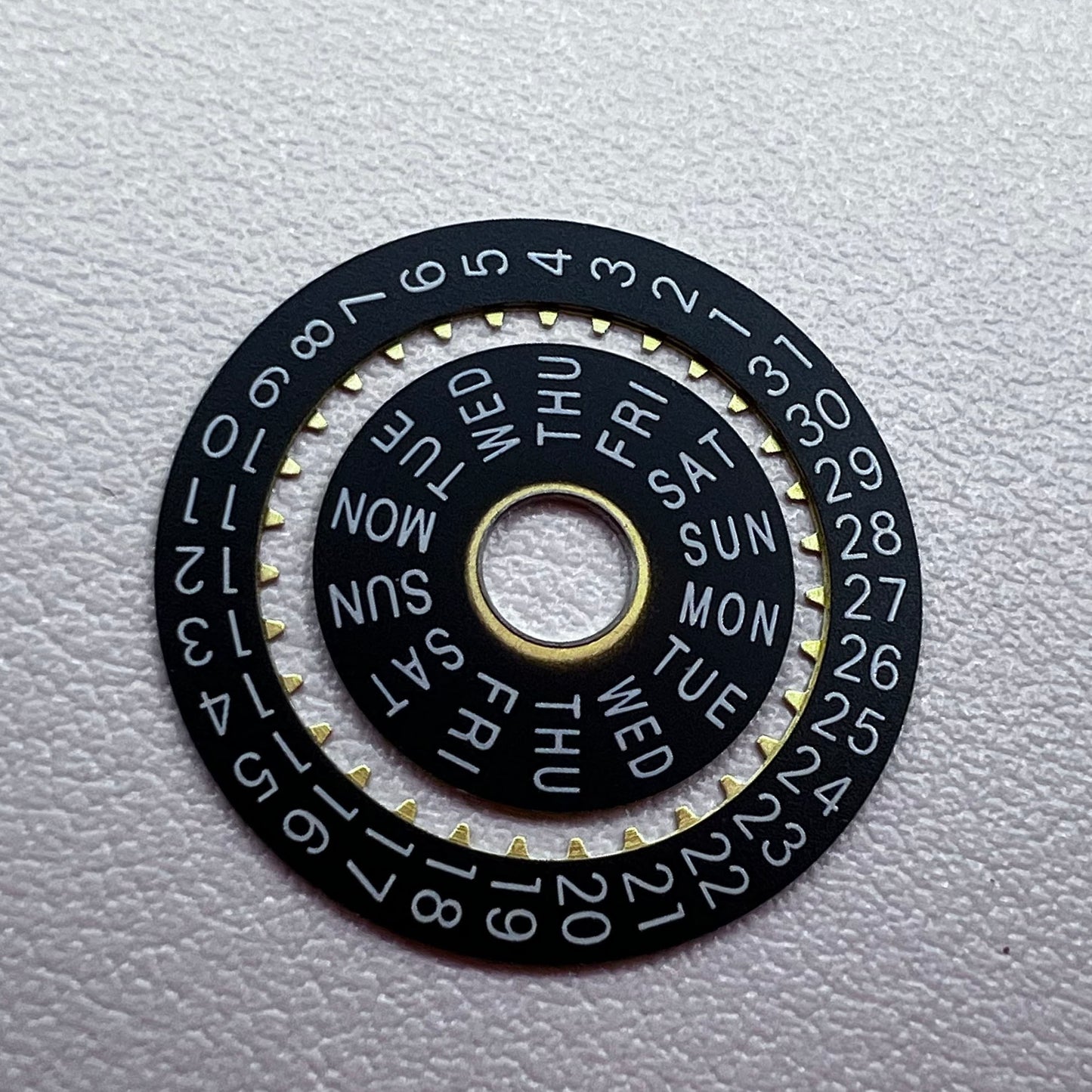Pilot Black Date Disk Wheel Week Wheel Fit for Dandong 7750 Mechanical Movement