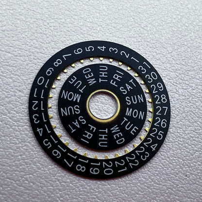 Pilot Black Date Disk Wheel Week Wheel Fit for Dandong 7750 Mechanical Movement