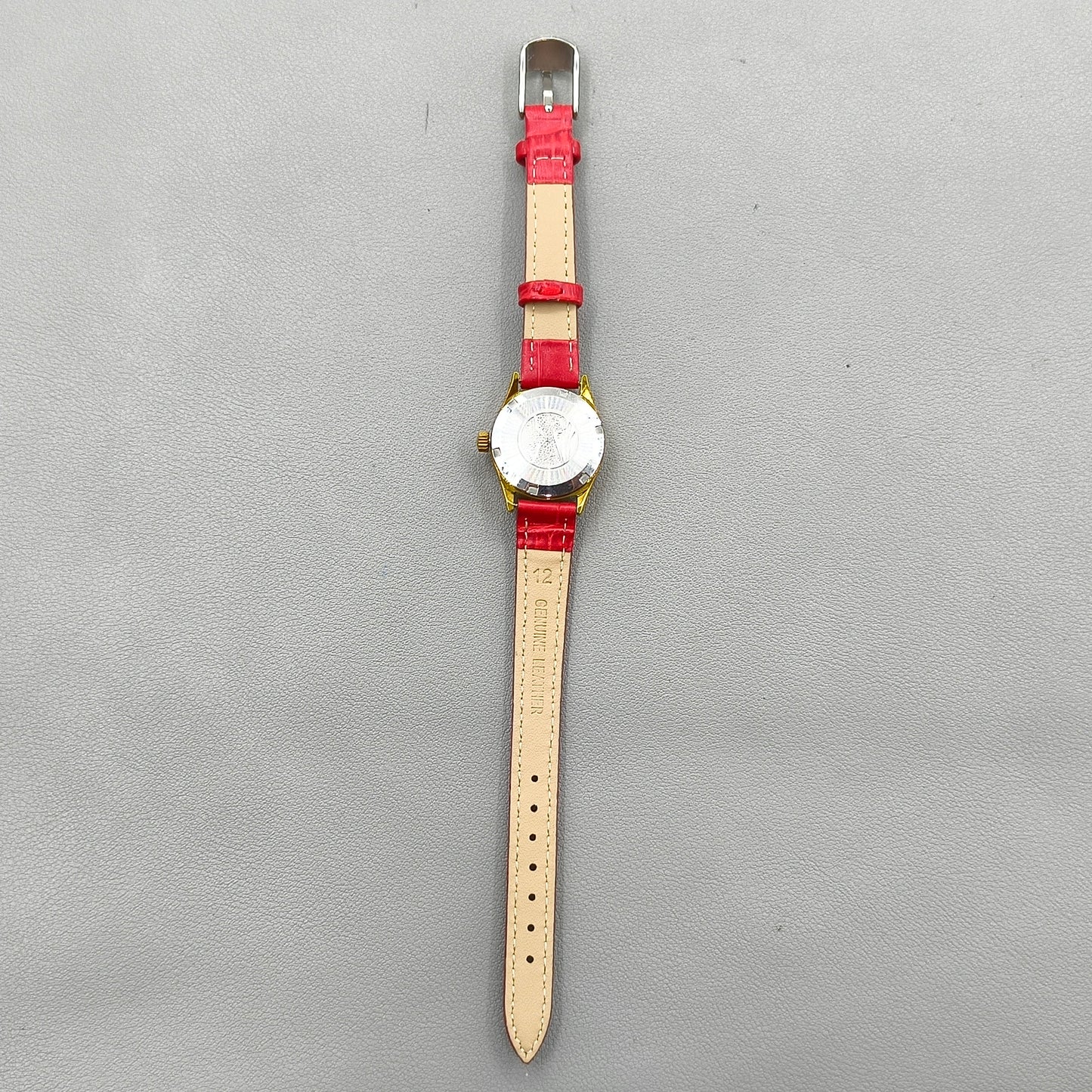 Seagull Manual Mechanical Red Srap Lady Watch Gradient Golden Nail Single Calendar