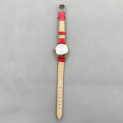 Seagull Manual Mechanical Red Srap Lady Watch Gradient Golden Nail Single Calendar