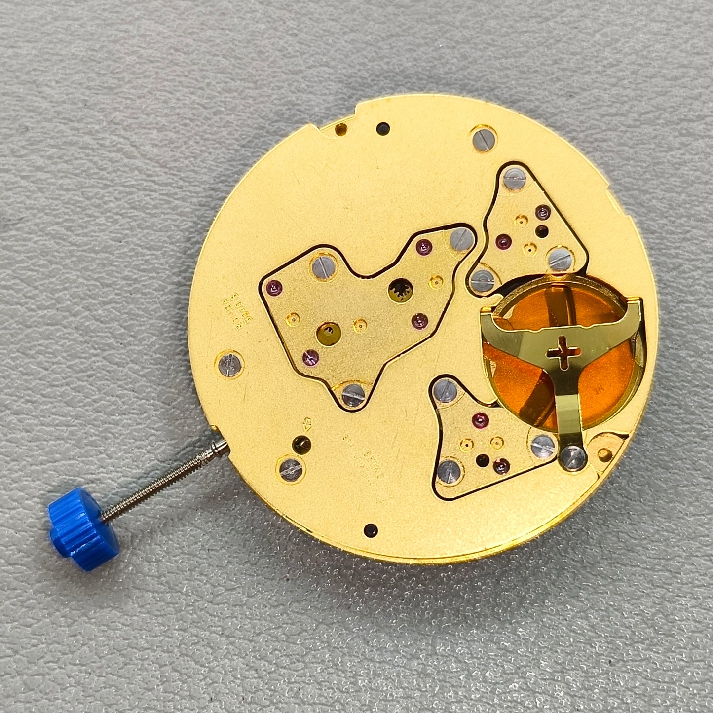 Swiss Ronda 5040B 5040.B Quartz Watch Movement Golden Plated
