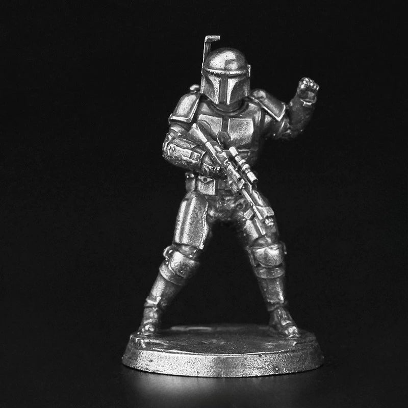 Bounty Hunter Antenna Helmet Copper Figurine White Bronze Sci-Fi Wargame 362-9