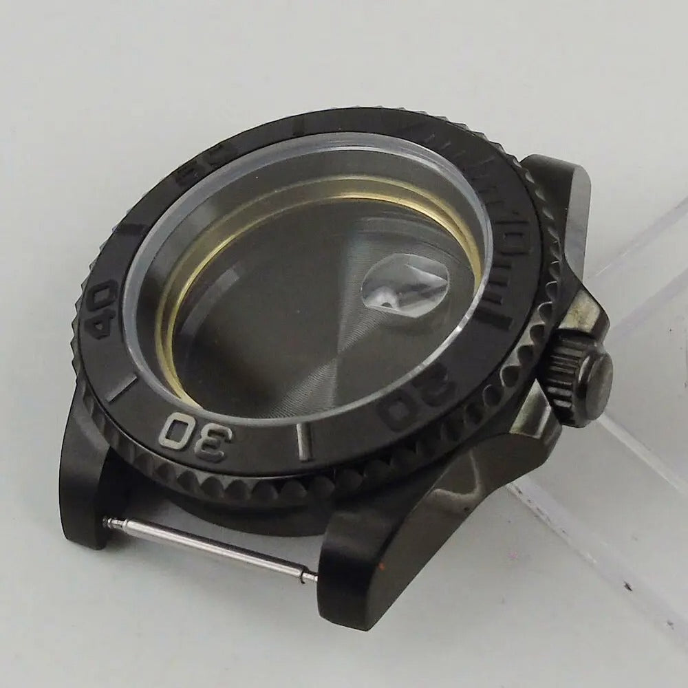 40mm Sapphire Glass Ceramic PVD Watch Case Fit Eta 2824 2836 Miyota NH35 NH36