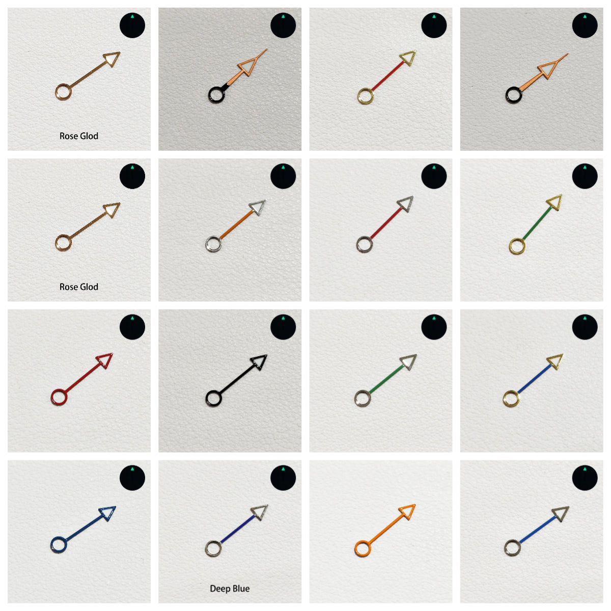 Modified GMT Multicolor Trim Watch Hands for NH34 Movement GMT Luminous