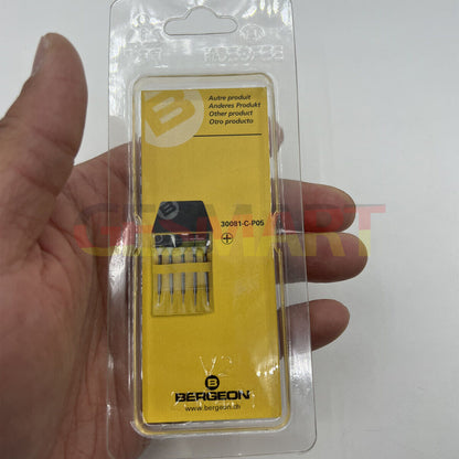 Bergeon 30081-C-120 Phillips screwdriver 1.20mm for precise watch accessory maintenance and repairs.
