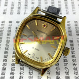 Shanghai Manual Mechanical Watch Golden Nail Light Brown Dial Octagonal Case