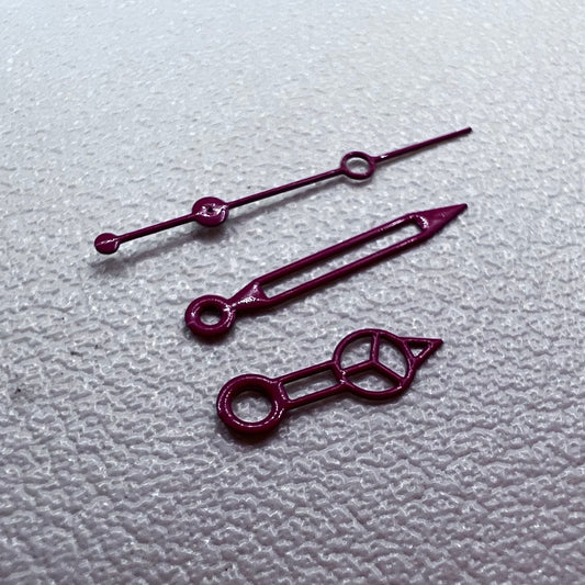 2 Sets Red Hollow 7.75mmx12mmx12.5mm Watch Hands for NH35/36/4R/7S Movement
