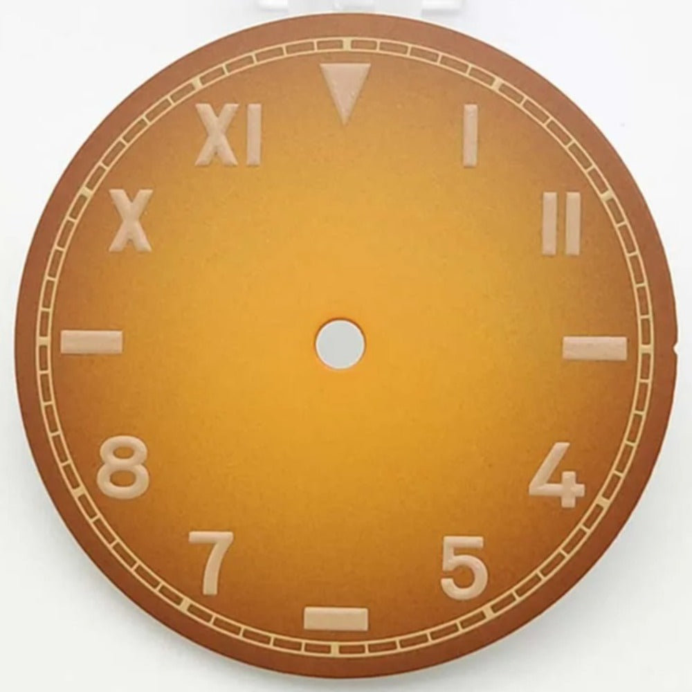 Modified Vintange Lume 28.5mm Orange Watch Dial for NH35/NH36/2824/8215 Movement