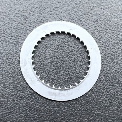 Vintage silver date disk wheel compatible with NH36 NH35 mechanical movement, Crown@3.8 accessory.
