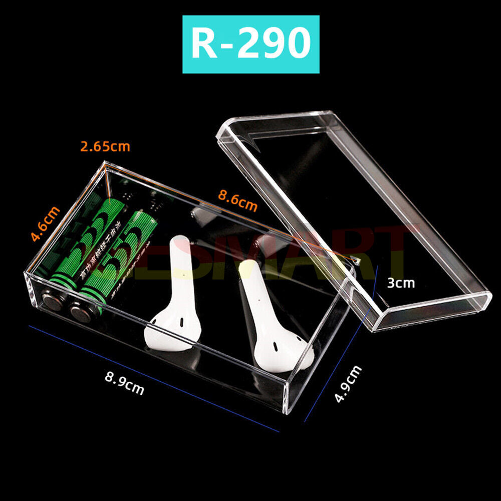 10 stücke 89x49mm Rechteck Transparent PS Toolbox Container Lagerung Fall Deckel &amp; Basis