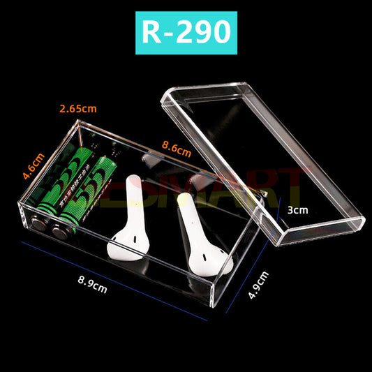 10 stücke 89x49mm Rechteck Transparent PS Toolbox Container Lagerung Fall Deckel &amp; Basis