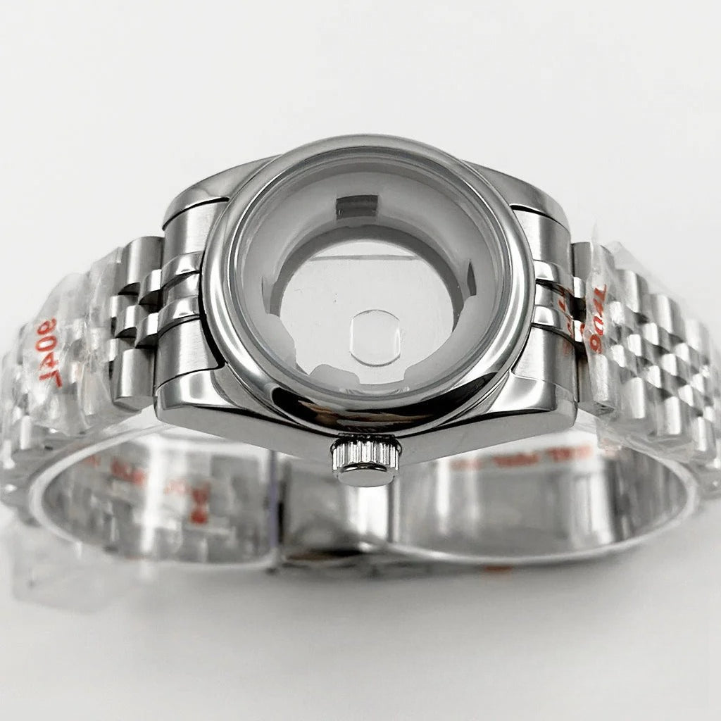 31MM Round Bezel Sapphire Glass Jubilee bracelet Watch Case Ladies Fit NH05 NH06