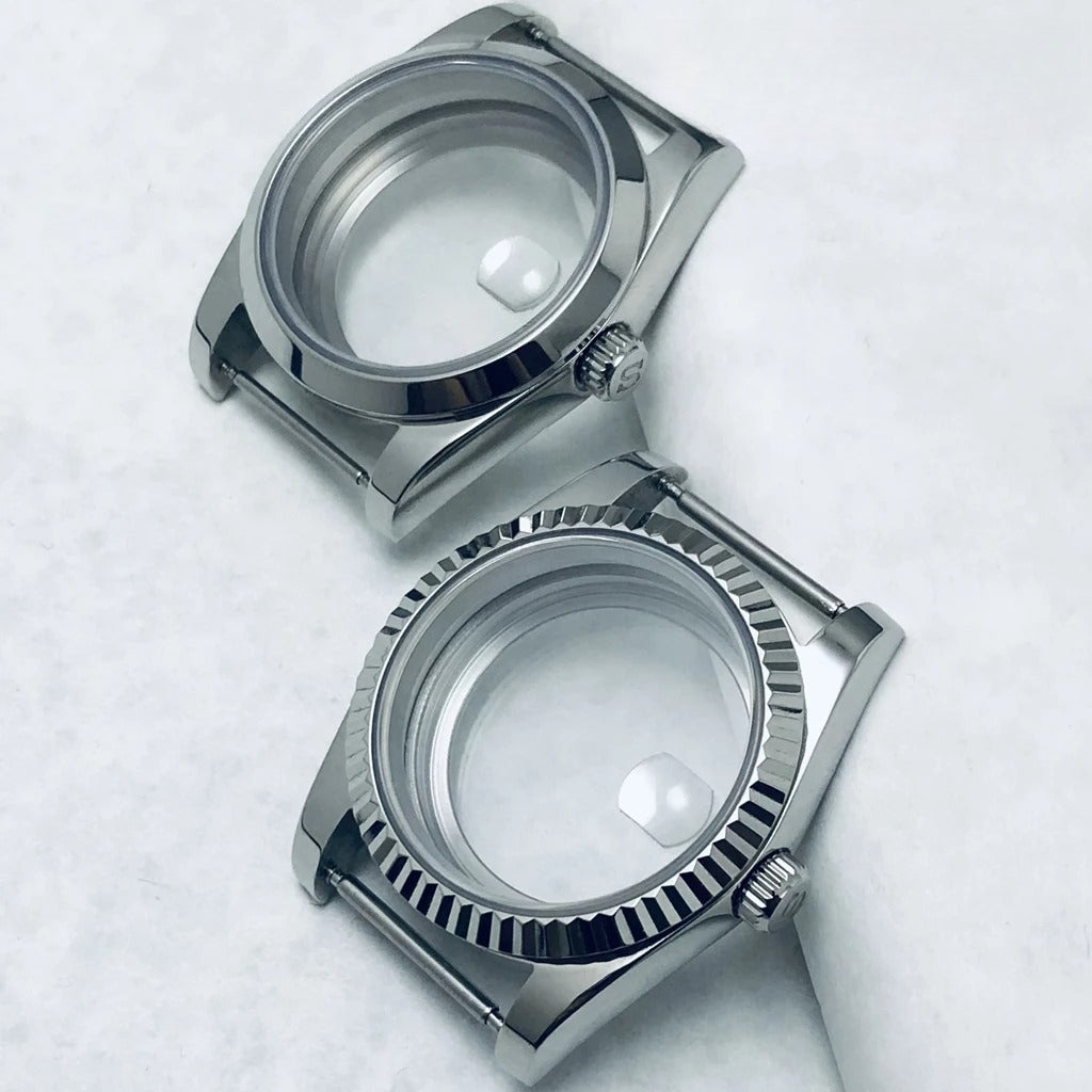 36/40mm S Crown Steel Sapphire Watch Case For NH34 NH35 NH36 ETA 2824 PT5000