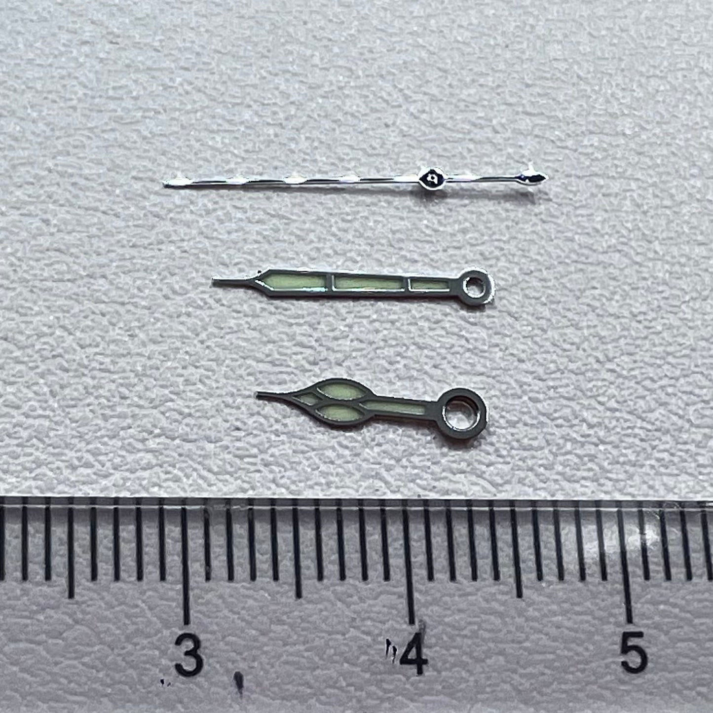 C3 Green Lume Silver Trim Vintage Watch Hands for NH34 NH35 NH36 NH38 NH39 NH70