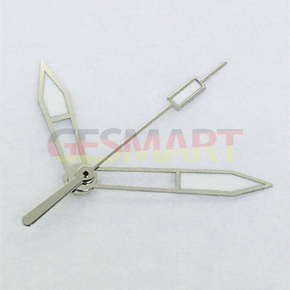 Aiguille des secondes argentée avec garniture argentée et verte luminescente pour montres ETA2836/2846/2824/2846