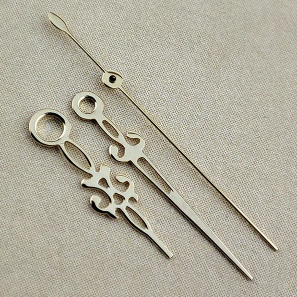 Golden hollow snowflake watch hands compatible with NH35/36 NH38 NH72 NH70 movements, no lume.