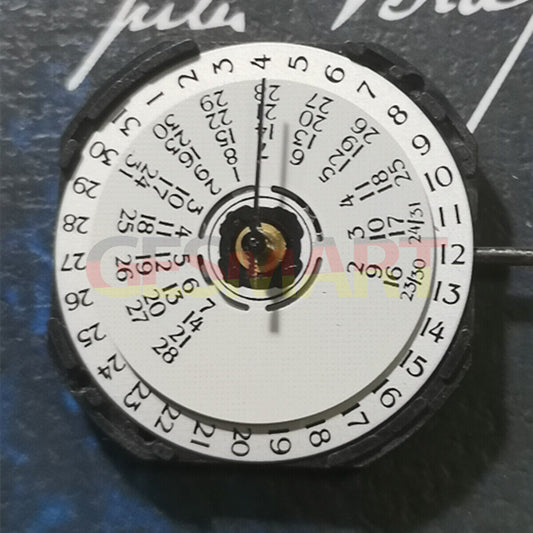 Japan Made YL49 quartz watch movement with 3 hands, day date function, ideal for repairs and replacements.