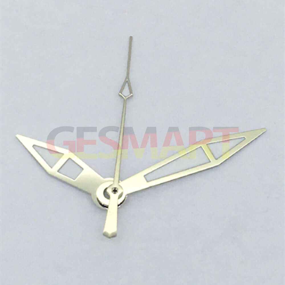 Aiguilles de montre lumineuses vertes à 3 aiguilles avec garniture argentée pour mouvements asiatiques 8215/2813/8205
