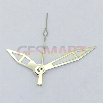 Aiguilles de montre lumineuses vertes à 3 aiguilles avec garniture argentée pour mouvements asiatiques 8215/2813/8205