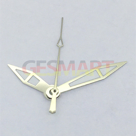 Aiguilles de montre lumineuses vertes à 3 aiguilles avec garniture argentée pour mouvements asiatiques 8215/2813/8205