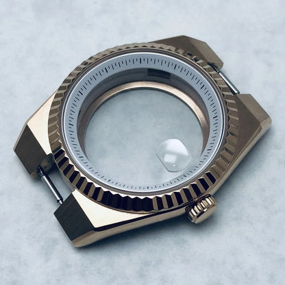 904L Stainless Steel 40mm Land-Dwellwe Watch Case+Strap Sapphire Glass for NH35