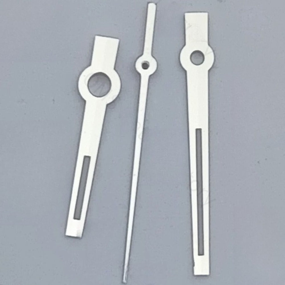 8X12X13mm Silver Flat Tip Green Lume Watch Hands For NH35 NH37 NH38