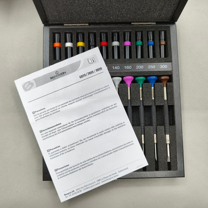Swiss Bergeon 6899-A10 10 Ergonomic Screwdrivers Steel With Elastomer Membran