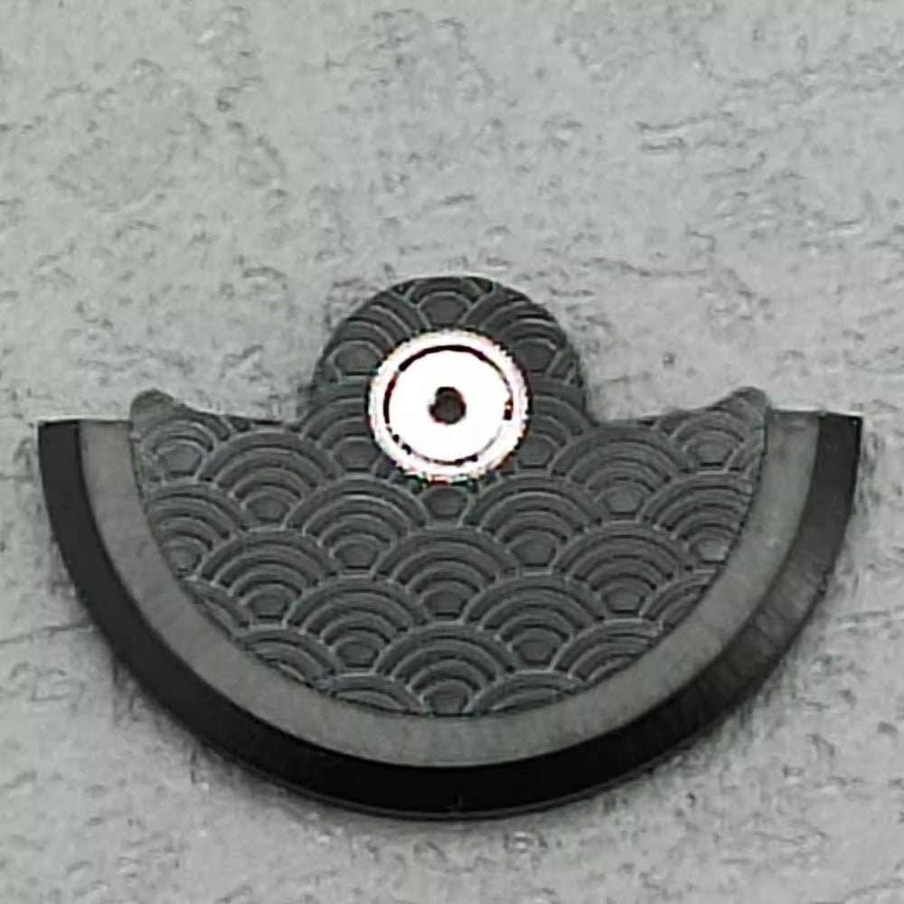 Black waved rotor oscillating weight for NH34 NH35 NH36 NH38 watch movements.