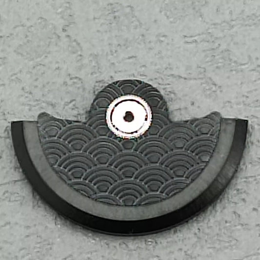 Black waved rotor oscillating weight for NH34 NH35 NH36 NH38 watch movements.