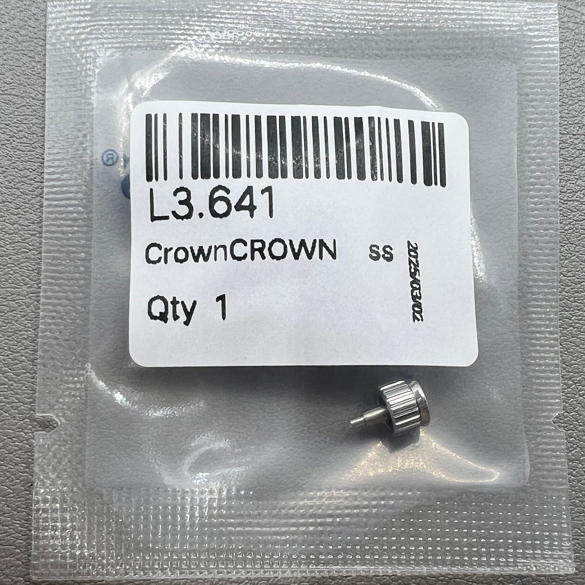 Silver watch crown replacement 6x4.5mm for Conquest L3.641.4 by Generic brand