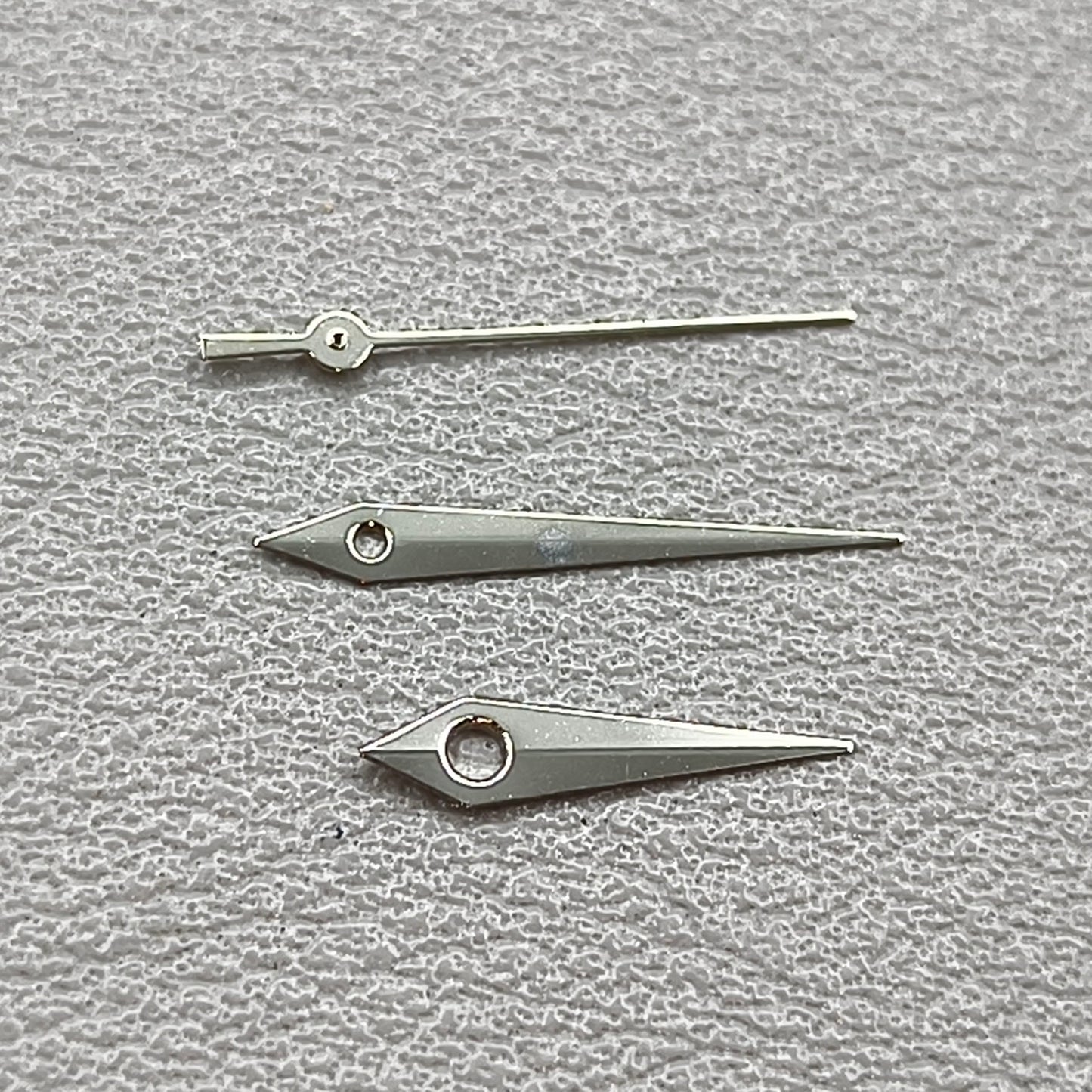 2 Sets Silver Polished Arrow Shape NO Lume Watch Hands for Miyota 1M12 Movement