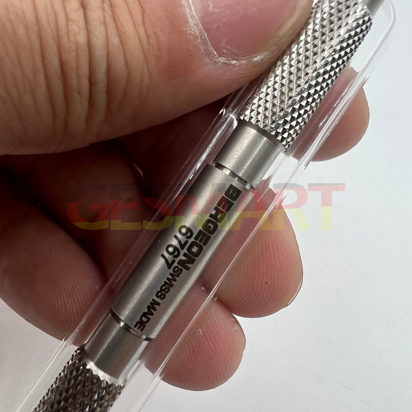 Bergeon 6767-F fine spring bar tool for precise watch bracelet fitting and removal.