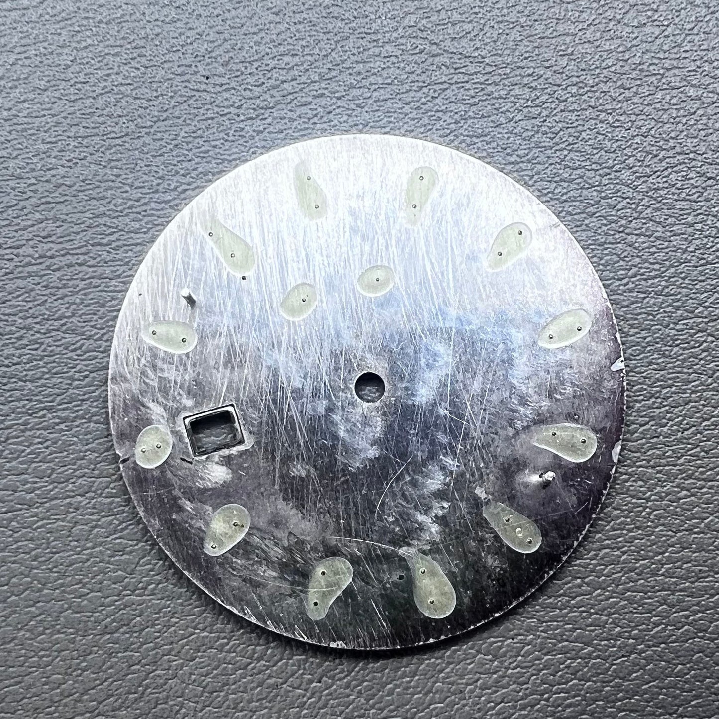 No Lume Silver Modified 34mm Datejust Watch Dial for NH35 Movement