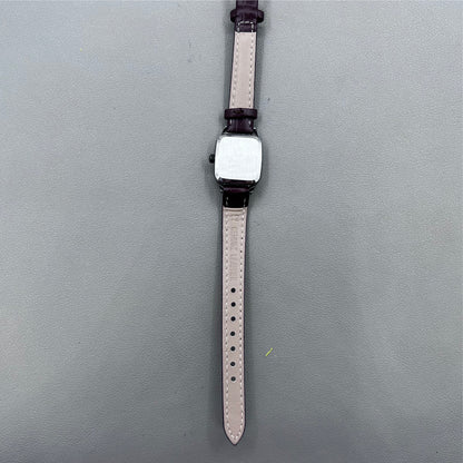 33mm Dandong Manual Mechanical Watch Golden Dial Golden Square Case 17 Jews