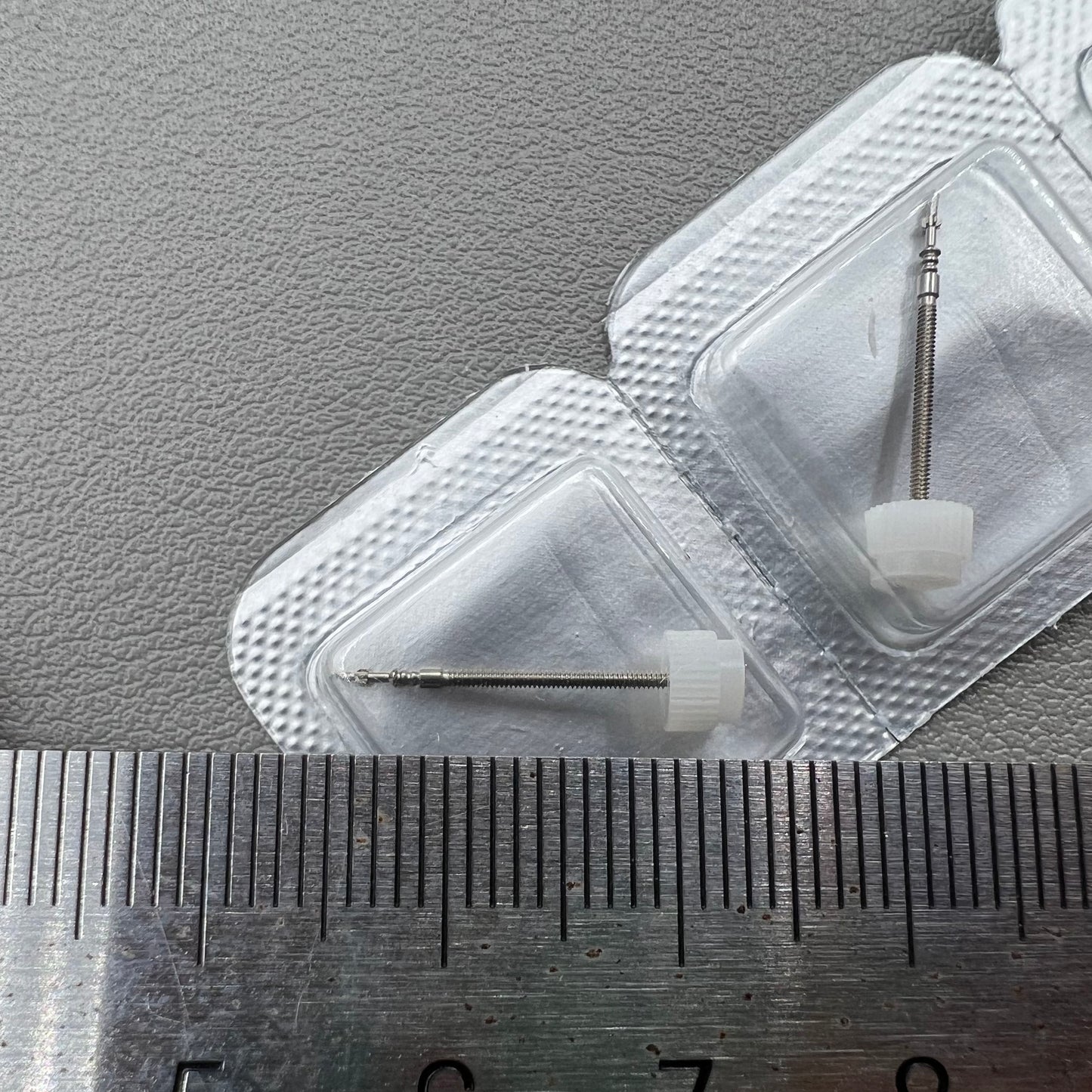 Set of 3 Generic watch winding stems compatible with ETA 805.112/803.112 movements for precise repairs.