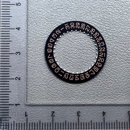 Orange Character Black Background Disk Date Wheel for NH35 NH36 Movement Date@3