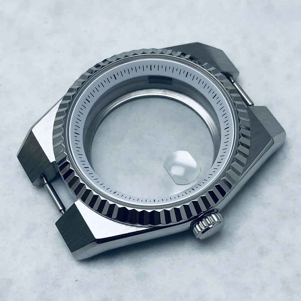 904L Black 40mm Land-Dwellwe Watch Case+Strap Sapphire Glass For NH34 NH35 NH36
