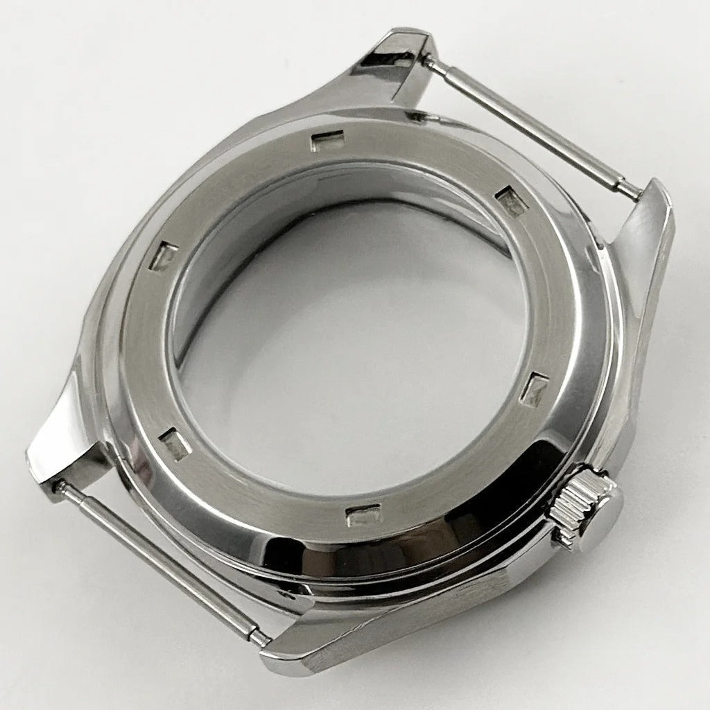 40mm Nautilus Rubber Strap Sapphire Glass Watch Case for NH34/35 NH36 NH38 4R35