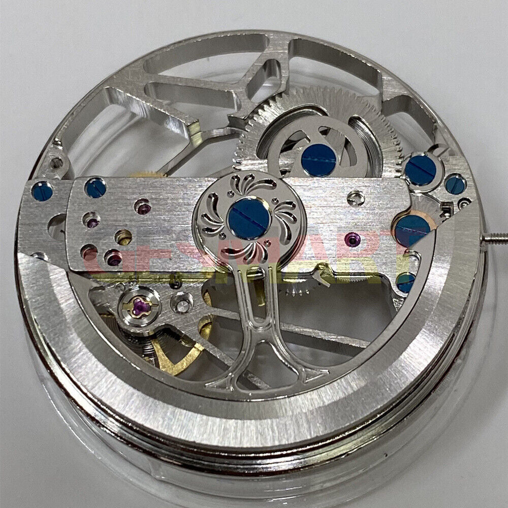 China Made Carved Bare Balance watch accessory showcasing hollow automatic mechanical movement by PrecisionCraft.