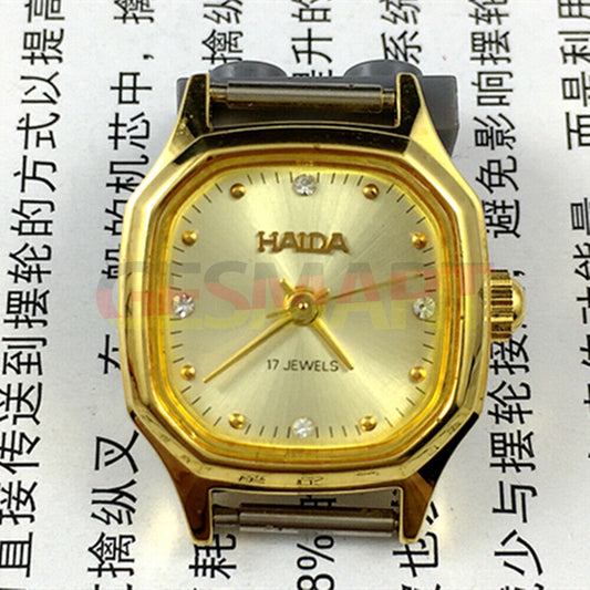 22mm HAIDA Lady Watch with golden nail accents, 17 jewels, octagonal case for elegant style.