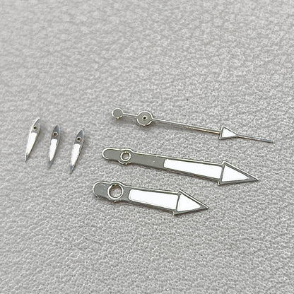 2 Sets Silver Trim Green Lume Watch Hands for Miyota OS10 OS20 OS22 OS60 OS80