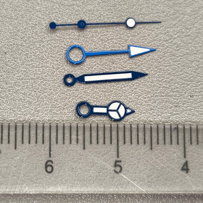 Modified GMT NH34 Green Luminous Blue Trim Watch Hands for NH35 NH34A 4R34