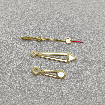 Modified GoldenTrim Watch Hands Green Luminous Fit Miyota 8205 8215 Movement