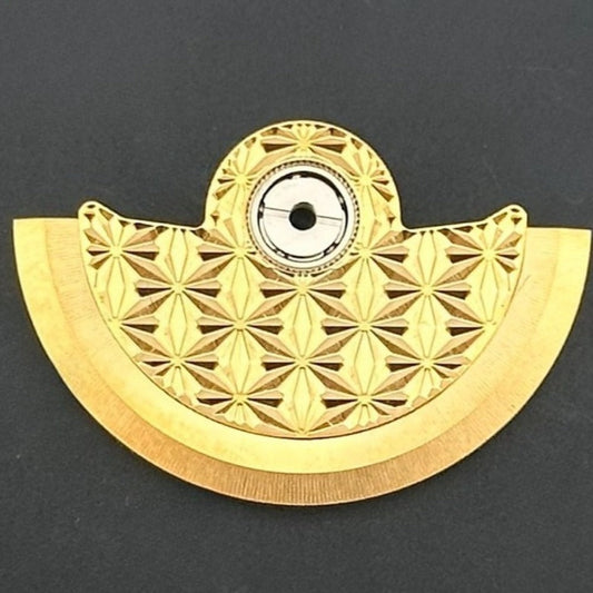 Modified Golden Fireworks Pattern Rotor Oscillating Weight for NH35 NH36 Movement