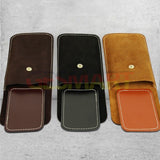 Genuine Cowhide Watch Storage Bag Single Watch Portable Travel Pocket + Lining