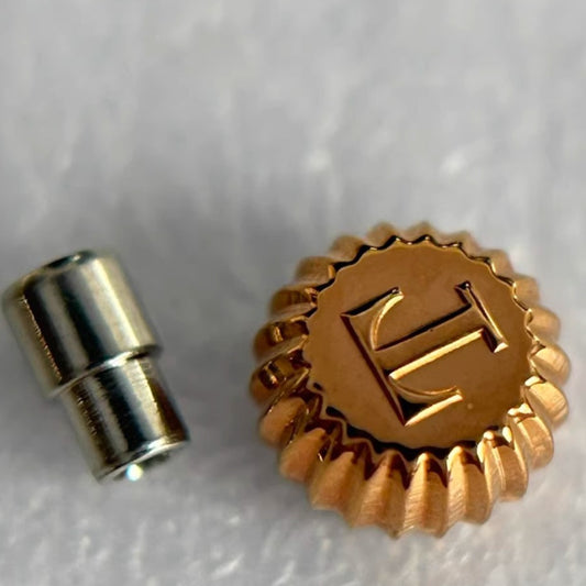 Steel Rose Gold Watch Crown for Tissot T117509, durable replacement part enhancing repair quality.