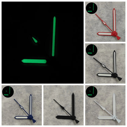 Black NH35 Hands For NH34 NH35 4R35 NH36 4R36 Green luminous Watch Hands