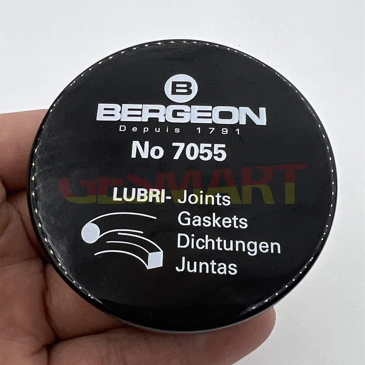 Bergeon 7055 silicon grease for lubricating watch seals and gaskets, ensuring tight waterproof protection.